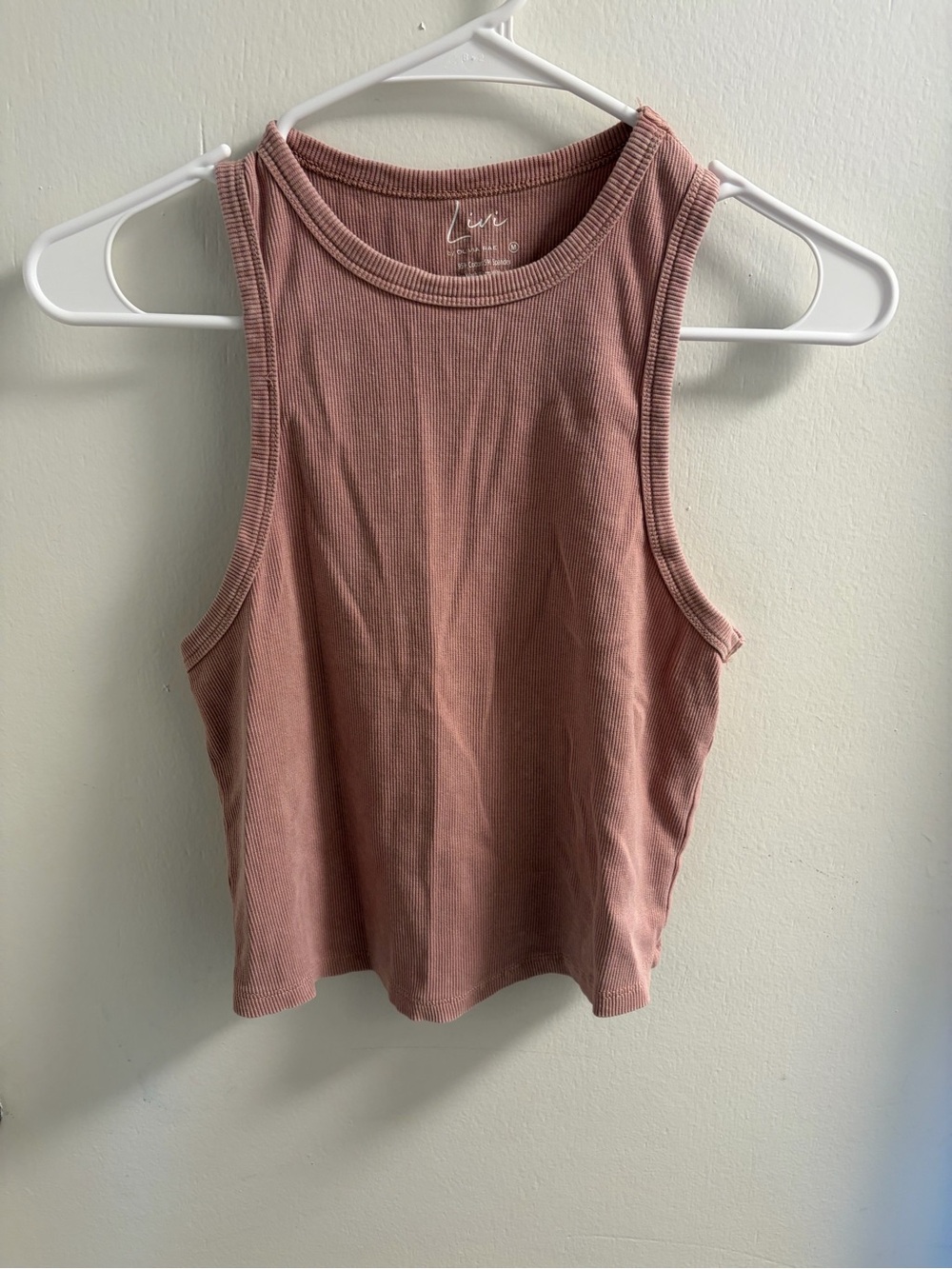Olivia Rae Ribbed Tank Top - Mauve Pink